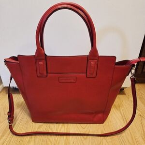 Vera Bradley Women’s Canyon Leather Sunset Red Orange Tote Bag Crossbody NEW